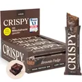 VETAIN Vegan Proteinriegel - Crispy Brownie - 12g Eiweiß pro Riegel - Mit Mönchsfrucht gesüßt - 100% natürliche Zutaten - Ohne Palmöl - Frei von Sucralose & Maltit - 12 x 55g