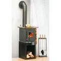 Kaminofen Globe-fire Pluto Cooking raumluftunabhängig Guss schwarz 5kW - Schwarz