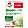 Doppelherz Knoblauch mit Mistel + Weißdorn - Traditionelles Arzneimittel zur Vorbeugung allgemeiner Arterienverkalkung, für Angstabfall - 480 Kapseln