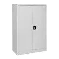 PROREGAL Aktenschrank HxBxT 140x90x40cm 2 Türen abschließbar Metall GrauStahlschrank Büroschrank Schrank Arbeitszimmer Büro Vorratsraum