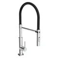 Schütte Wasserhahn Küche STILO Spültischarmatur Chrom Schwarz Chrom Rot Schwenkbar 79180 (79180)