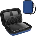 ProCase Doppelte Festplattentasche für 2 Externe 2,5" HDD, Externe Festplatte Tasche kompatibel mit Canvio Partner, Intenso Memory, WD My Passport/Elements, Seagate Portable Reisetasche -Navy