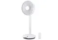 KLAMER Bodenventilator Extra leiser DC Designventilator mit Fernbedienung, 12 Geschwindigkei…, 12 Geschw.-Stufen, Alu-Stand, leise, Praktischer On-/ Off-Timer
