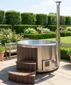 Hot Tub Badefass mit Spa Funktion Sprudelfunktion Hot Tube Badebottich Badetonne