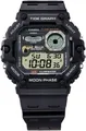 CASIO TIMELESS COLLECTION Chronograph WS-1700H-1AVEF, Quarzuhr,Armbanduhr,Herrenuhr,Digitaluhr,Resinarmband, autom. Kalender