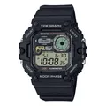 Herrenuhr CASIO WS-1700H-1AVEF Silikon Schwarz Digital Chrono Mondphasen Gezeit