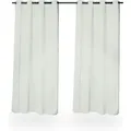 Relaxdays - Vorhänge, 2er Set, Hxb: 245x135 Cm, Blickdicht, Lichtundurchlässig, Verdunkelungsvorhänge, Mit Ösen, Grau