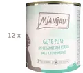 MjAMjAM Gute Pute an gedämpftem Kürbis Katzenfutter (€6,24/kg) lecker 12 x 800 g