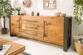 riess-ambiente Sideboard THOR 200cm natur, Massivholz · Anrichte · Wildeiche · Kommode · Industrial · Wohnzimmer