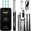 Pulox EC-95 Ohrreiniger - Ohrenschmalzentferner mit HD-Kamera, LEDs und 6 Silikon-Köpfen, Übertragung auf Smartphone-App via Wifi