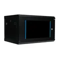 Netzwerkschrank Serverschrank 6HE (BxTxH) 600x450x369mm 19 Zoll montiert schwarz