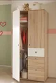 Kleiderschrank WIKI 2 Tür Schrank Kinderzimmer Jugendzimmer Sonoma Weiß