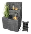 Solar Gartenbrunnen Grada bepflanzbar mit LED Beleuchtung Springbrunnen Akku Funktion Balkonbrunnen Terrassenbrunnen