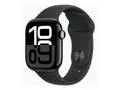 Apple Watch Series 10 (GPS + Cellular) 42mm Aluminium diamantschwarz mit Sportarmband S/M schwarz