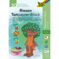 folia Tonpapier Riesen-Block farbsortiert 130 g/qm 50 Blatt