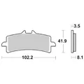 Bremsbeläge Vorne Racing SBS 841DC für Mv Agusta 1078 F4 RR 312R 2008-20