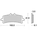 Set Beläge Bremse SBS 841DC Aprilia 1000 RSV4 R 09/10