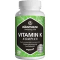 Vitamin K1+K2 Komplex hochdosiert vegan Kapseln 120 St