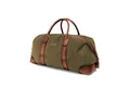 DRAKENSBERG Reisetasche Weekender »David« (M) Oliv-Grün, Herren, Damen, im Vintage-Design, Canvas und Büffelleder, klein