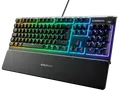STEELSERIES Apex 3, Gaming Tastatur, Rubberdome, Steelseries Whisper-Quiet, Kabelgebunden, Schwarz