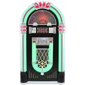 Monstershop Jukebox Holz-Gehäuse Retro 50er Jahre Musikbox mit Schallplattenspieler USB-SD-Slot, AUX, MP3 Player CD-Player Bluetooth Radio mit LED-Beleuchtung Fernbedienung 38cm x 64cm x 127cm