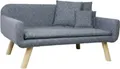 Silvio Design Hundesofa Cora grau, abgerundete Form, Holzfüße, 103x57x50 cm, Liegefläche 88x58 cm