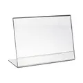 HMF 46935 Acryl Tischaufsteller schräg | DIN A4 Querformat | Glasklar