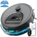 Lefant M330Pro Staubsauger Roboter, Saugwischer Roboter mit No-Go-Zone, 2.4G/5GHz Wi-Fi, 5000Pa Staubsauger, Mehrstufiges Mapping, Laser Navigation für Tierhaare, Teppiche und Hartböden,Grau