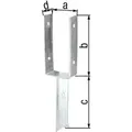 Pfostenträger U-Form, T-Eisen, 91x200mm, feuerverzinkt