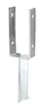 U Pfostenträger Alberts mit Betonanker feuerverzinkt 91x200mm