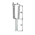 Gah U-Pfostenträger ETA-10/0210 91x200x200x50mm TZN m.Betonanker a.T-Eisen