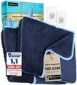 Blumbach Trockentuch Dusche & Auto 700 GSM, Mikrofasertuch (40x60 cm, 2er oder 3er Set inkl. 2 Klebehaken, 2-tlg., Microfaser Trockentuch Auto, Inkl. 2 Klebehaken, Fast Dry Microfaser Putztuch)