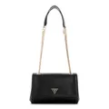 GUESS Schultertasche Umhängetasche Noelle II Convertible Xbody Flap Bag Black schwarz