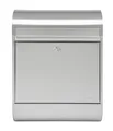 MEFA Briefkasten RUBY 864 Farbe Edelstahl, Postkasten mit Sicherheitsschloss