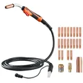 VEVOR 250-A-MIG-Schweißpistole mit 4,6 m langem Kabel, Schweißbrenner kompatibel mit Millermatic 200, 210, 212, 250, 250X, 251, 252 Schweißgeräten, geeignet für Schweißdrähte von 0,0762/0,0889/0,1143 cm