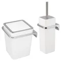 Badezimmer-Set, Zubehör-Set 2-tlg., Kunststoff, Savona weiß