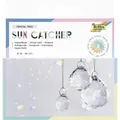 folia 23849 - Sun Catcher CRYSTAL TRIO, 3 Sonnenfänger aus Glas inkl. 16 m Metallic Garn in Gold, Ø 2, 3 und 4 cm Kristalle zum Aufhängen