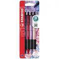 STABILO Kugelschreiber-Set pointball NatureCOLORS Wildflowers farbsortiert, Schreibfarbe: blau, 4 St.