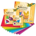 Faltblatt Duo 50 Blatt 10 Farben sortiert 80g 20x20cm