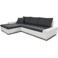 Sofnet Ecksofa, Weiß, Grau, Textil, 5-Sitzer, Ottomane links,Rechteckig, 266x184 cm, Wohnzimmer, Sofas & Couches, Wohnlandschaften, Ecksofas