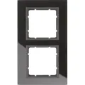Berker 10126616 Glasrahmen 2fach, B.7, Glas schwarz/anthrazit matt