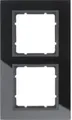 Hager B7 – Rahmen 2 Elemente Glas anthrazit