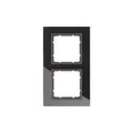 Berker 10126616 Abdeckrahmen 2-fach B.7 Glas schwarz/anthrazit matt