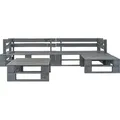vidaXL 4-tlg. Garten-Sofagarnitur aus Paletten Holz Grau - Grau