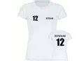 multifanshop Damen T-Shirt - Deutschland - Trikot Nummer 12 - Druck schwarz - Frauen