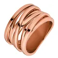Heideman Ring Damen Serpi rose goldfarbend aus Edelstahl rosegold farbend matt Damenring für Frauen Damenring für Frauen ohne Stein