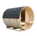 HOME DELUXE Fasssauna Outdoor Fasssauna LAHTI, BxTxH: 189 x 220 x 191.5 cm