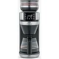 SEVERIN FILKA Vollautomat für Filterkaffee mit Glaskanne KA 4850 ca. 1.520 W KA 4850 aus Edelstahl, gebürstetmattschwarzsilber