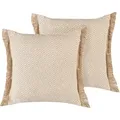 Beliani Dekokissen, Beige, Textil, 45x45 cm, Wohntextilien, Kissen, Dekokissen