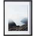 Bilderrahmen Iceland, Schwarz, Holz, Glas, rechteckig, 42x52x3 cm, Fsc, Passepartout, Bilder und Zubehör, Bilderrahmen, Bilderrahmen Holz